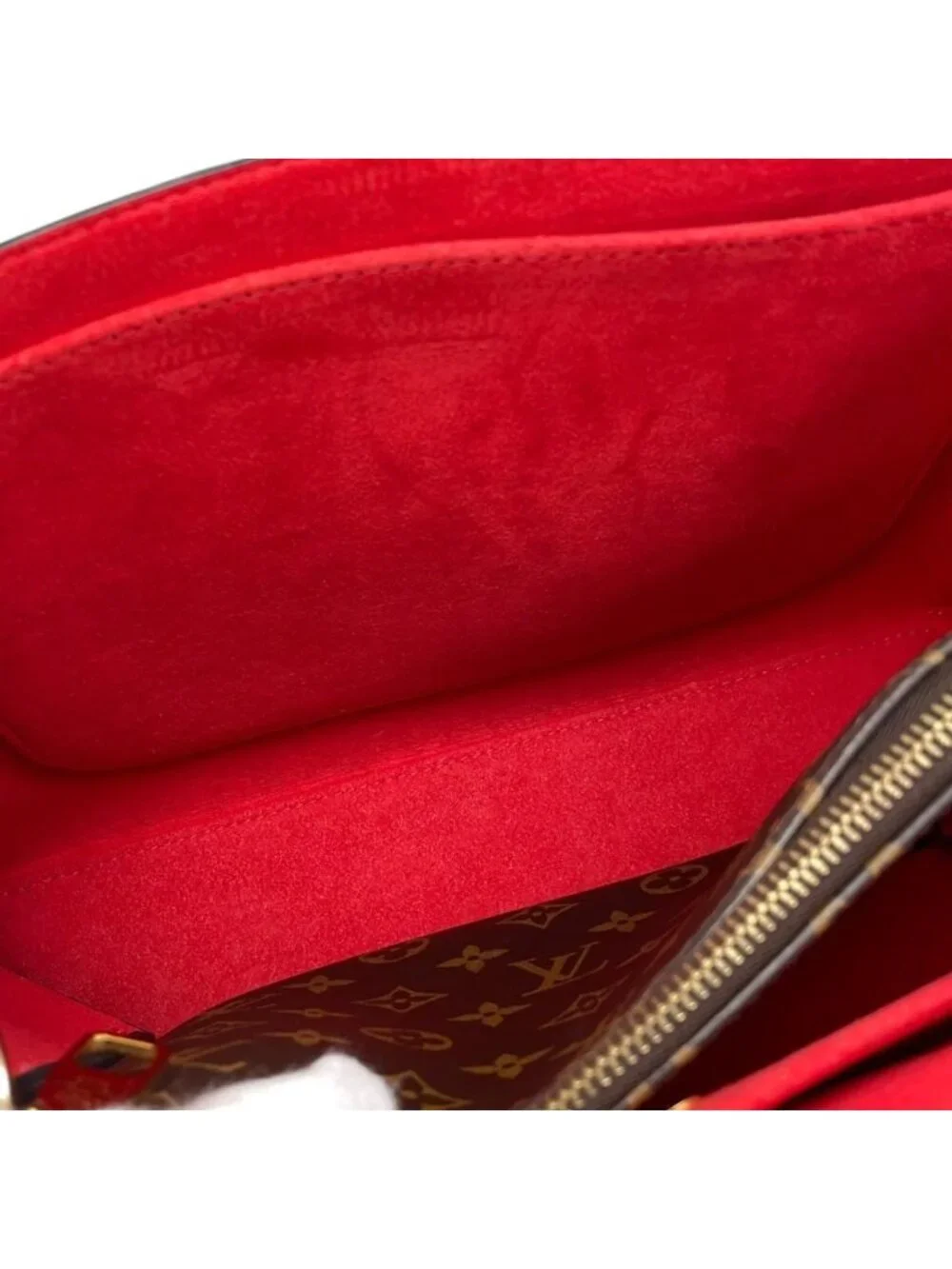 Louis Vuitton Tote Shoulder Bag Flower Monogram Coquelicot